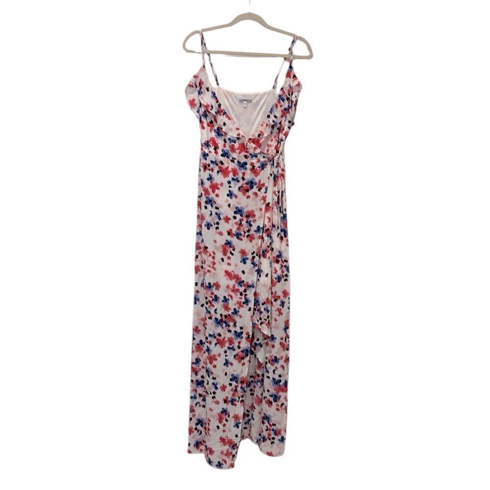 Express Floral Spaghetti Strap Long Maxi Dress Size 10​ Y2K Romantic